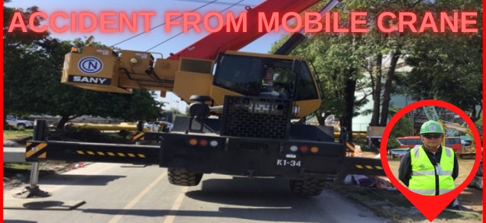 Accident from Mobile Crane