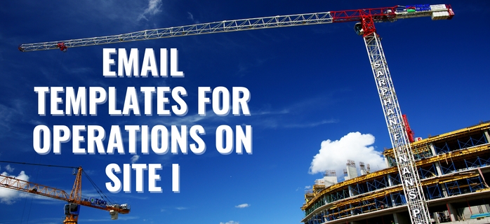 Email Templates for Operations on Site I | CNT E-Learning - ศูนย์การ ...